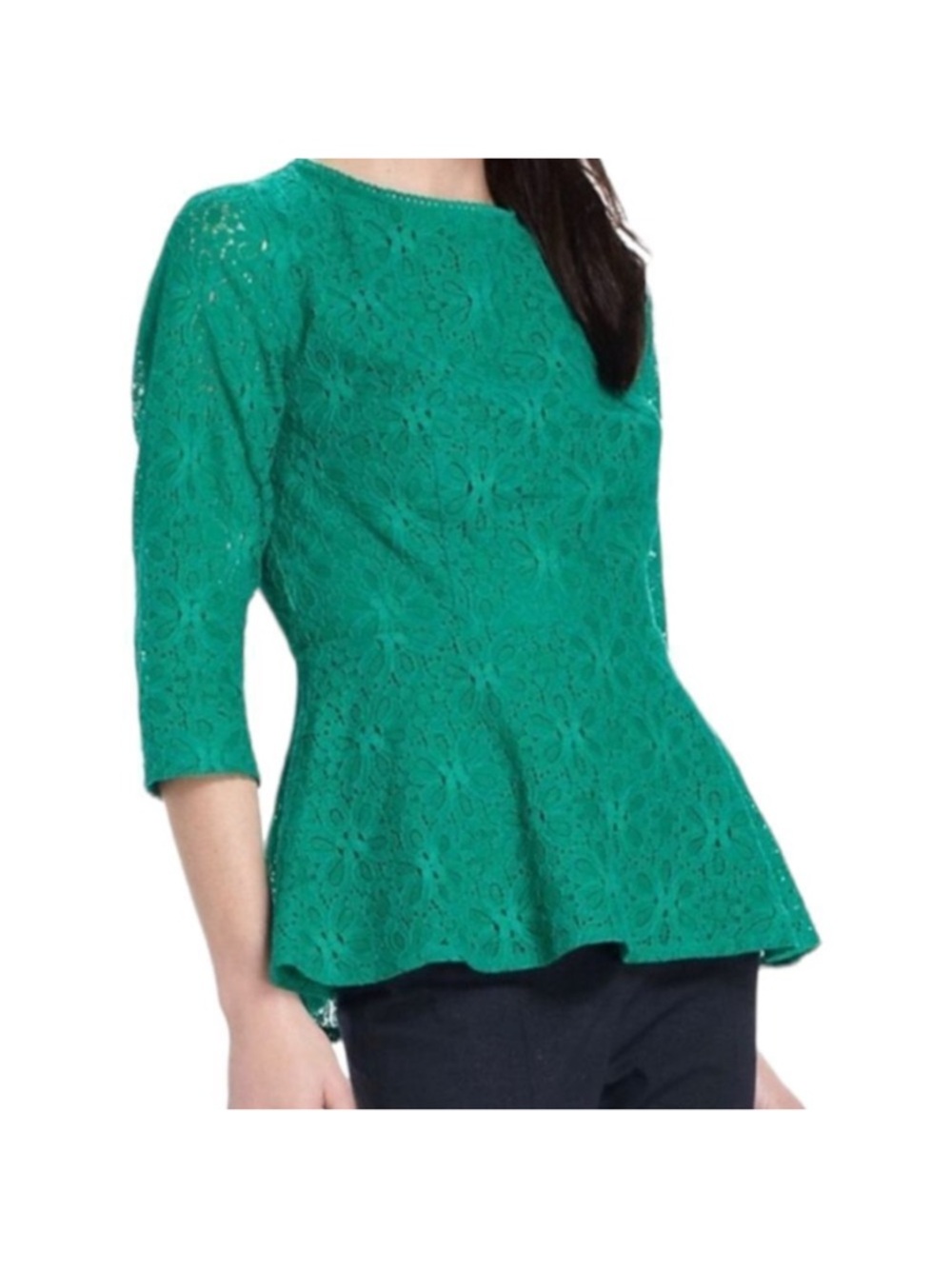 Anthropologie MOULINETTE SOEURS Lace Peplum Top 2